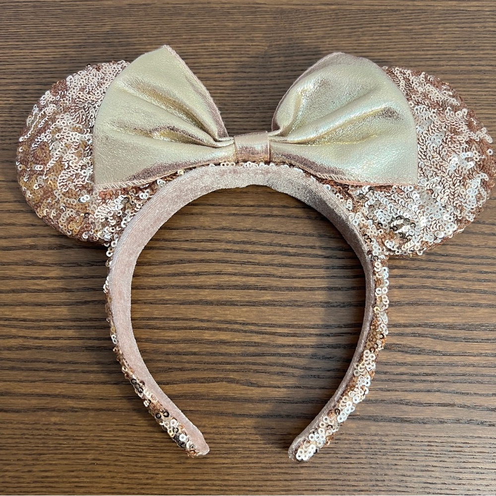 Disney Rose Gold Sequin Minnie Ears - LAST CHANCE BEFORE GOODWILL